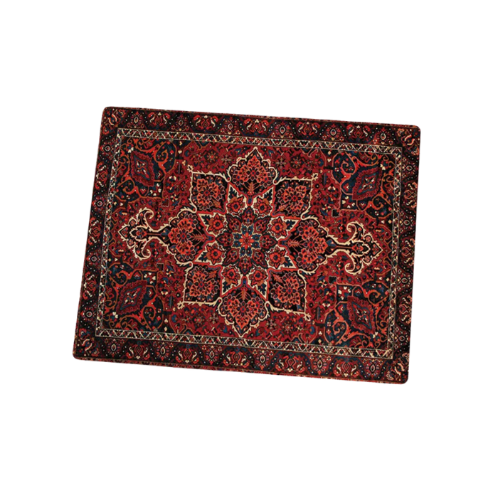 ANYMOB Mouse Pad Dark Red 22X18CM Persian Tribal Carpet Computer Office Desk Non-Slip Mat