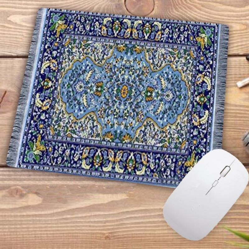 ANYMOB Mouse Pad Green 22X18CM Persian Tribal Carpet Computer Office Desk Non-Slip Mat