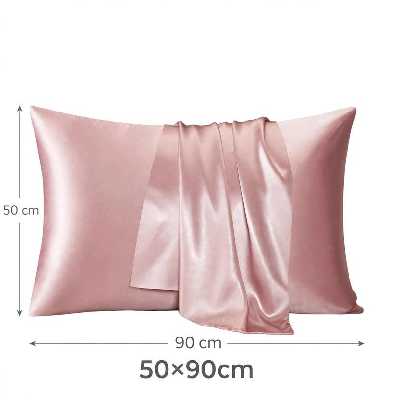 Anypillow Pink Mulberry Silk Pillowcase 50x90cm Luxury Soft Bedding