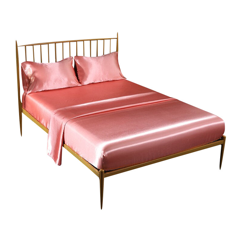 Anycozy Fitted Sheet Full Size Jade Luxury Silky Beddings Set with Pillow Cases