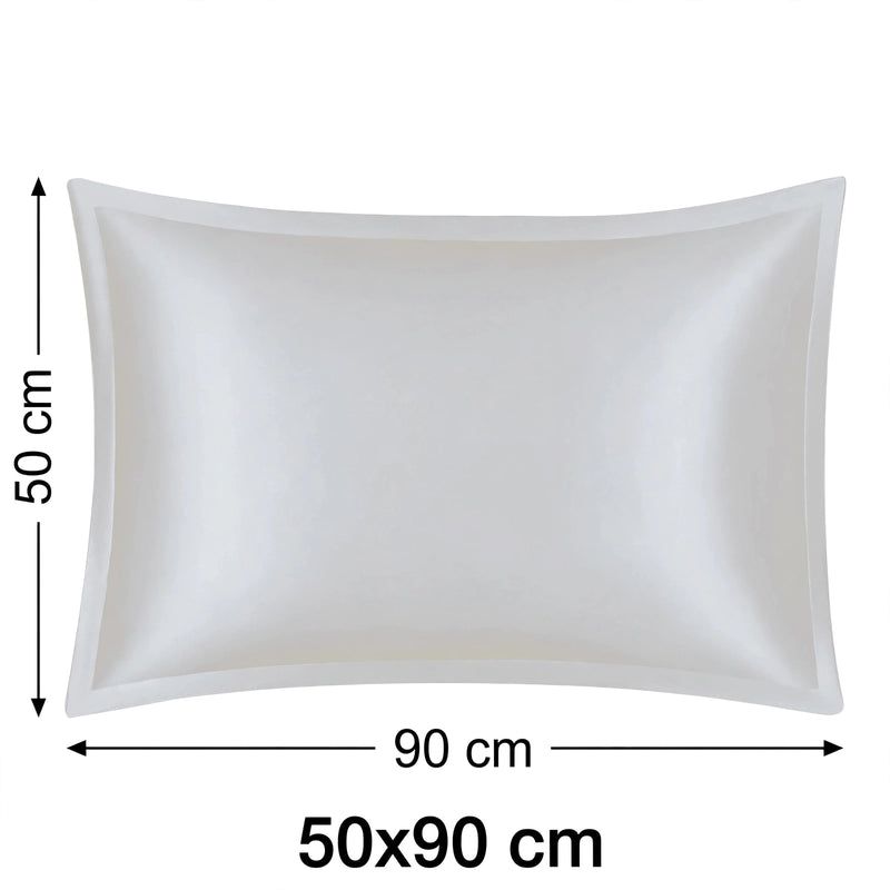 Anypillow White Pure Silk Pillowcase 50x90cm Soft Smooth Luxury Bedding