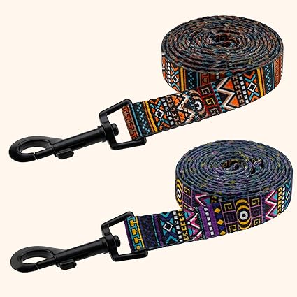 Anypet Dog Leash – Multi Color Purple Tribal Rope Harness Lead for Training & Walking