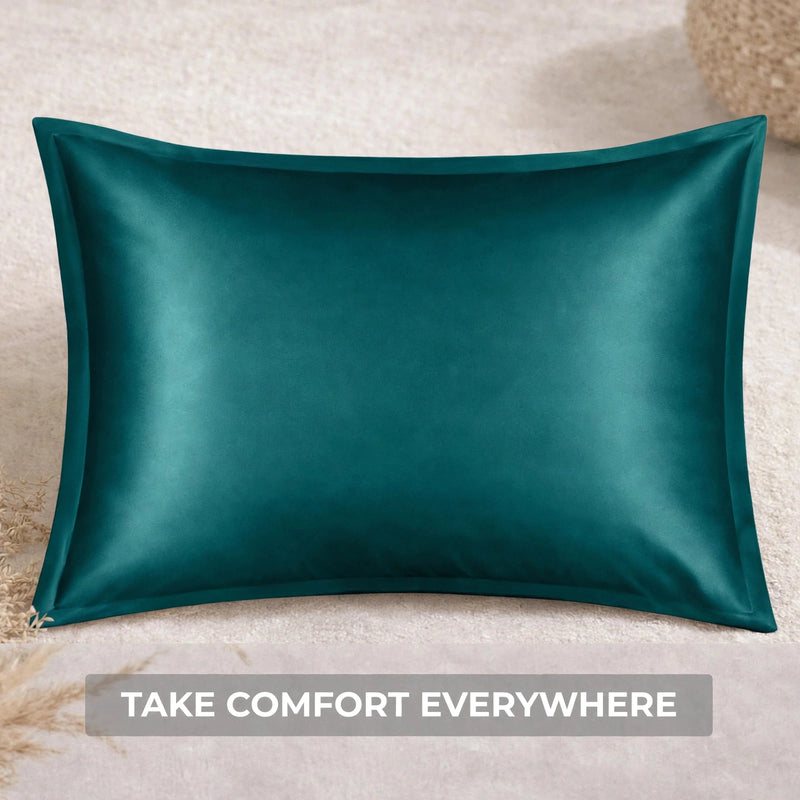 ANYHOUZ Teal Pure Silk Pillowcase 50x75cm Soft Smooth Luxury Bedding
