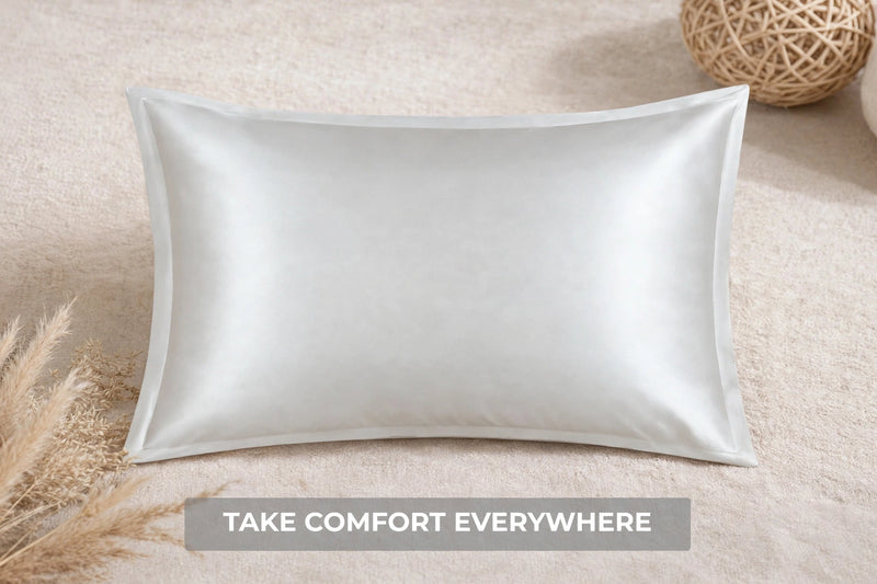 Anypillow White Pure Silk Pillowcase 50x90cm Soft Smooth Luxury Bedding