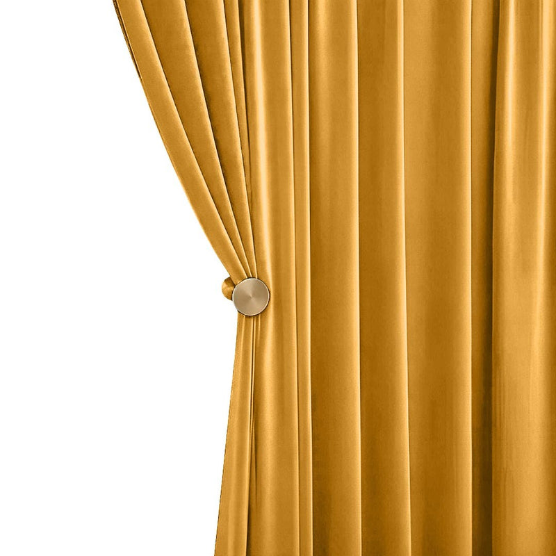 Anydrape Yellow Velvet Blackout Curtains – High‑Quality Modern Luxury Drapes for Living Room, Bedroom & Dining Windows