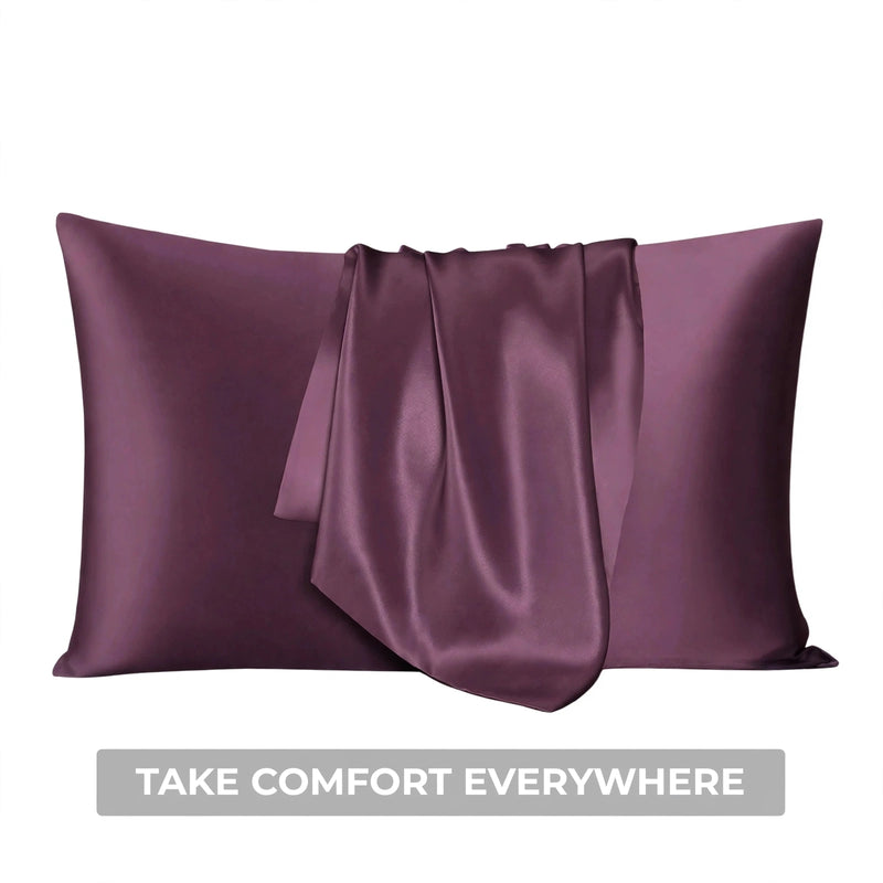 ANYHOUZ Purple Mulberry Silk Pillowcase 50x75cm Soft Smooth Luxury Bedding
