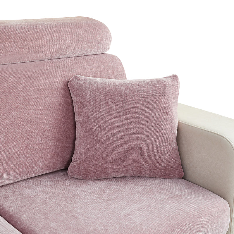 Anypillow Pillowcase 45X45Cm Old Rose Polyester Chenille Thick Stretchable Cushion For Living Room