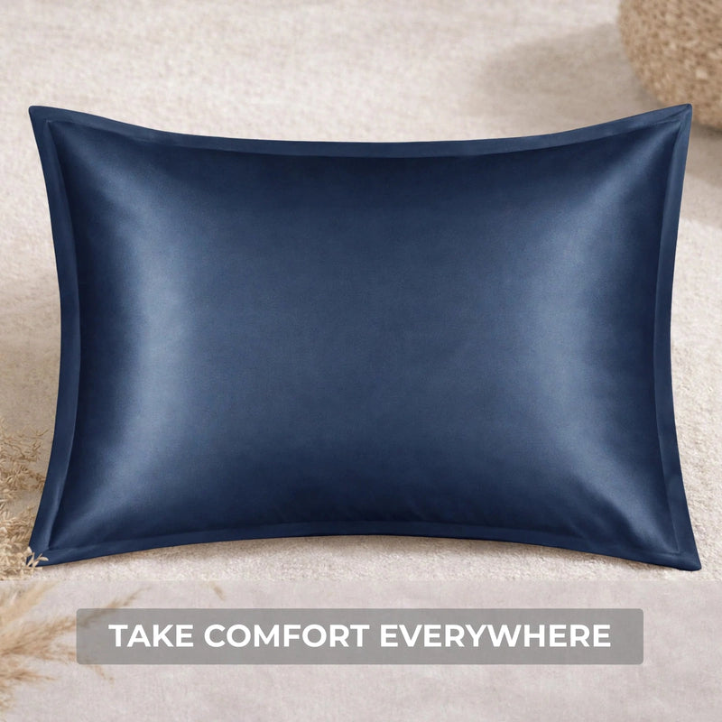 ANYHOUZ Blue Pure Silk Pillowcase 50x90cm Soft Smooth Luxury Bedding
