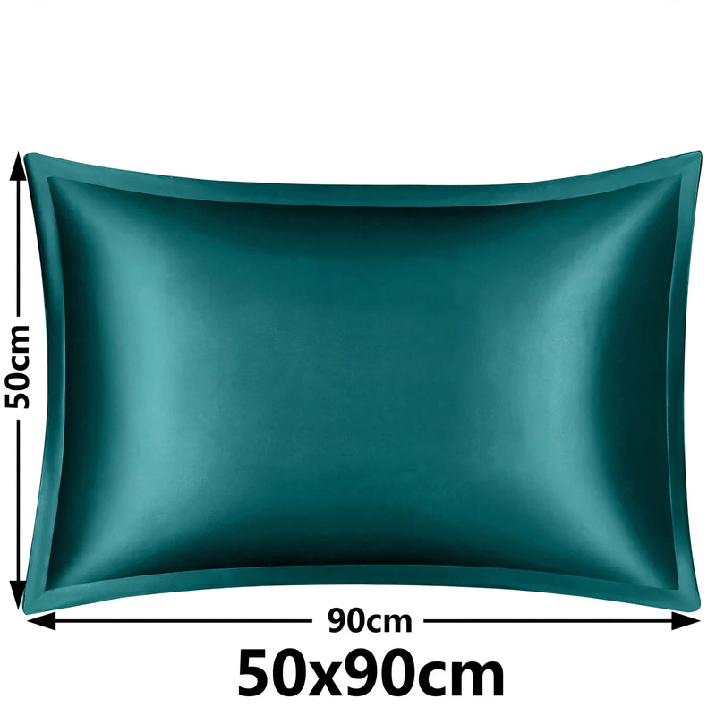 ANYHOUZ Pillowcase 50x90cm Teal Pure Real Silk For Comfortable And Relaxing Home Bed