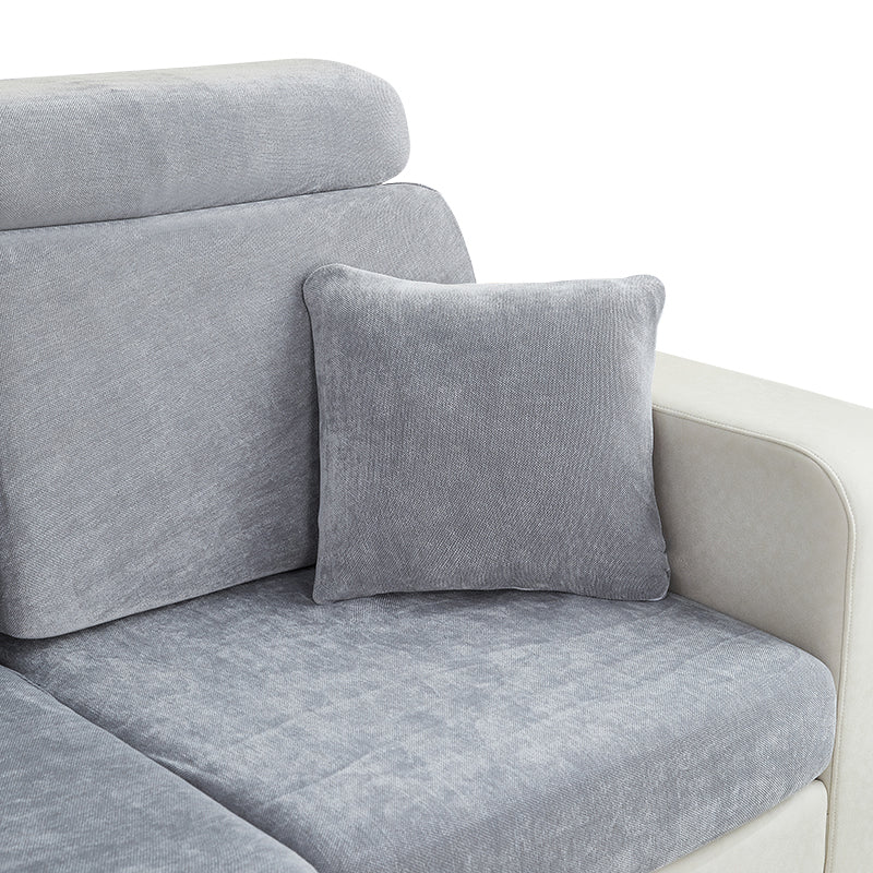 Anypillow Pillowcase 45X45Cm Dark Gray Polyester Chenille Thick Stretchable Cushion For Living Room