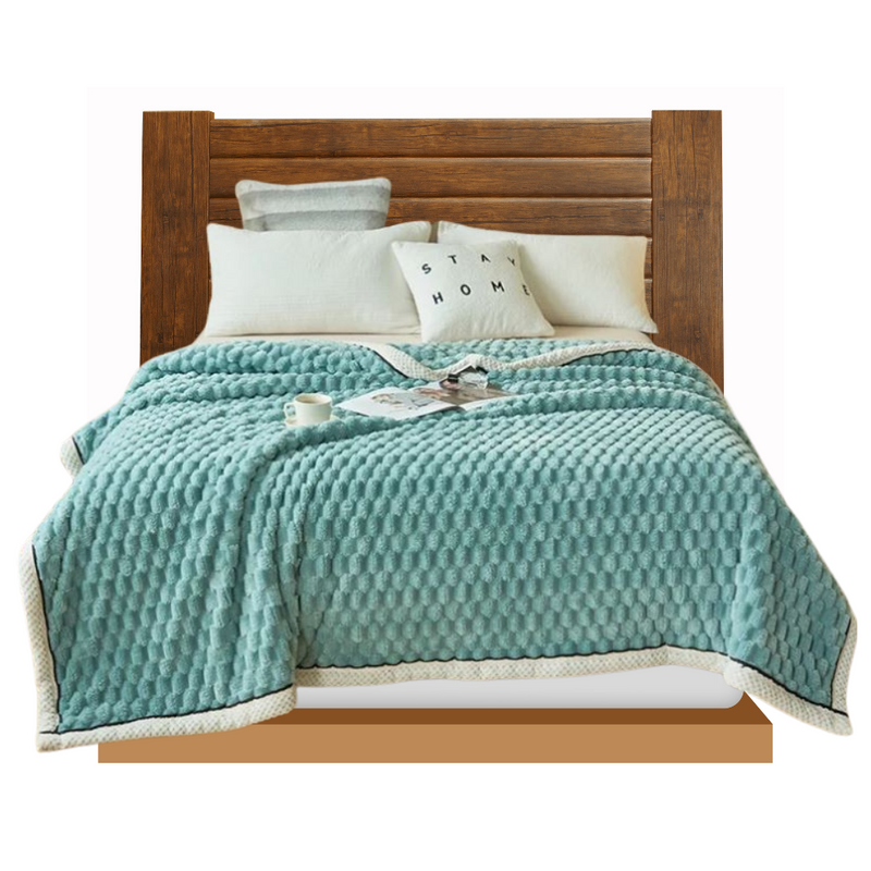 Anycozy Mint Blue Velvet Soft Fluffy Warm Throw Blanket