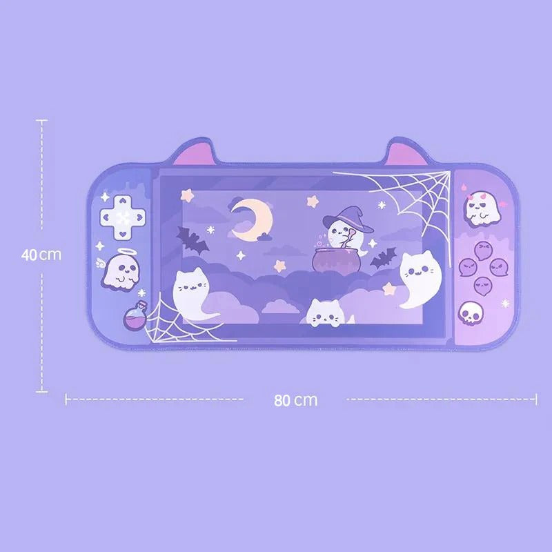 ANYMOB Mouse Pad Dark Violet Cute Kawaaii Game Pad Non-Slip Soft Rubber Mat