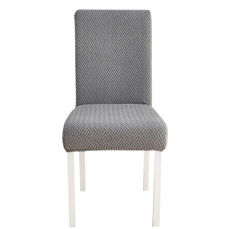 Anyseat Chair Cover Dark Grey Small Knitted Design with Anti-Dirt and Elastic Material for Dining Room Kitchen Wedding Hotel Banquet Restaurant