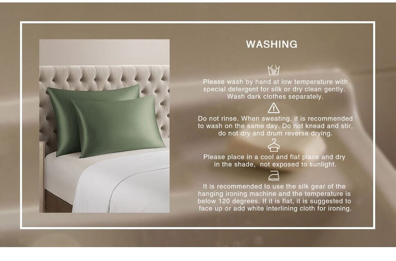 ANYHOUZ Pillowcase 50x75cm Coffee Natural Mulberry Silk For Comfortable And Relaxing Home Bed