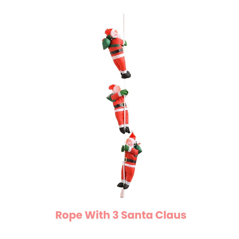 ANYDECO Christmas Tree Pendant Santa Claus Climbing Rope Hanging Holiday Ornament