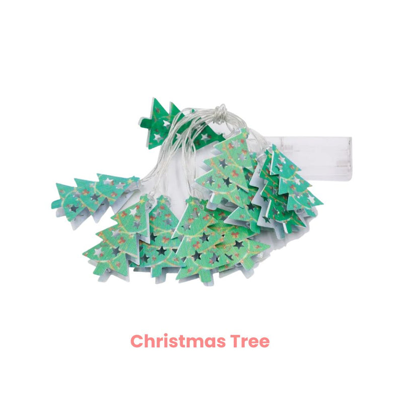 ANYDECO Christmas Lights Festive Theme Yellow LED USB Hanging Holiday Decorations