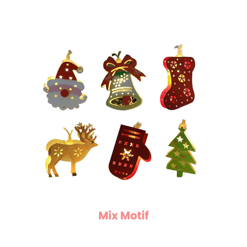 ANYDECO Christmas Lights Festive Theme Yellow LED USB Hanging Holiday Decorations