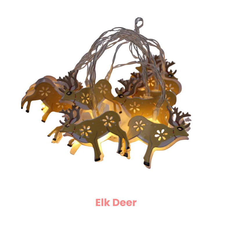 ANYDECO Christmas Lights Festive Theme Yellow LED USB Hanging Holiday Decorations