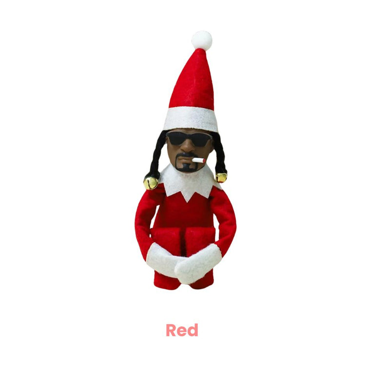 ANYDECO  Christmas Elf Doll Hip Hop Style Handcrafted Unique Ornament Holiday Decor