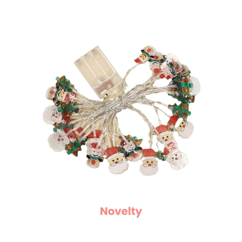 ANYDECO Christmas String Lights Novelty Yellow 10 LED USB Hanging Holiday Decor