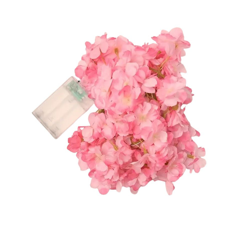 ANYDECO String Gleam Cherry Blossom Pink LED Artificial Hanging Lights for Party Decor