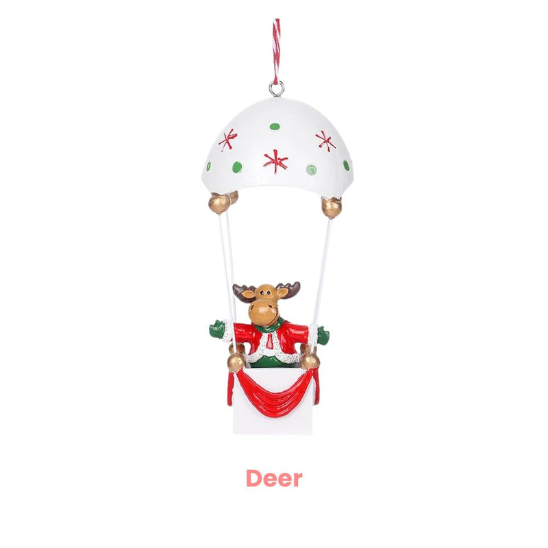 ANYDECO Christmas Mailbox Parachute Themed Ornament Unique Holiday Hanging Decor