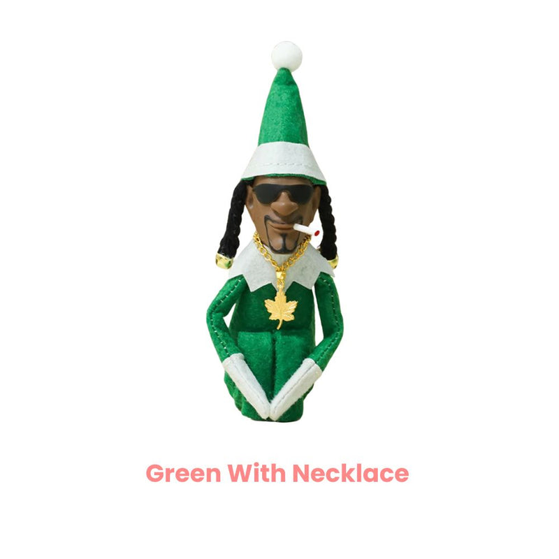 ANYDECO  Christmas Elf Doll Hip Hop Style Handcrafted Unique Ornament Holiday Decor