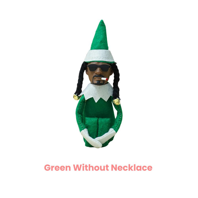 ANYDECO  Christmas Elf Doll Hip Hop Style Handcrafted Unique Ornament Holiday Decor