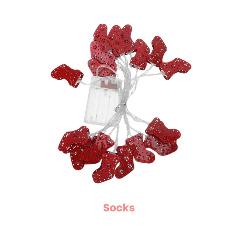 ANYDECO Christmas Lights Festive Theme Yellow LED USB Hanging Holiday Decorations