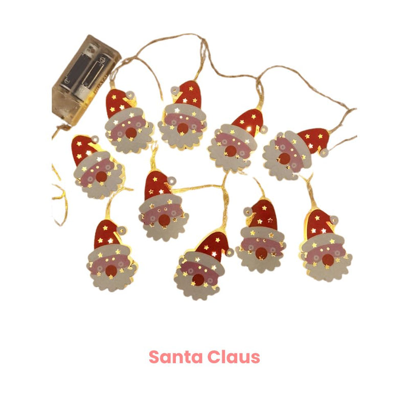 ANYDECO Christmas Lights Festive Theme Yellow LED USB Hanging Holiday Decorations