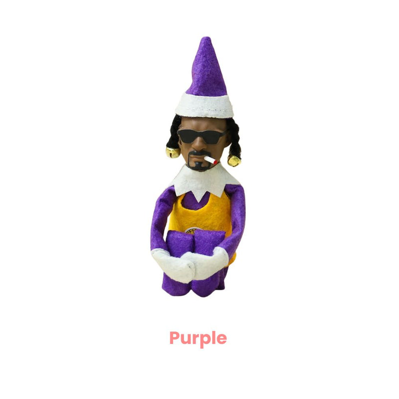 ANYDECO  Christmas Elf Doll Hip Hop Style Handcrafted Unique Ornament Holiday Decor