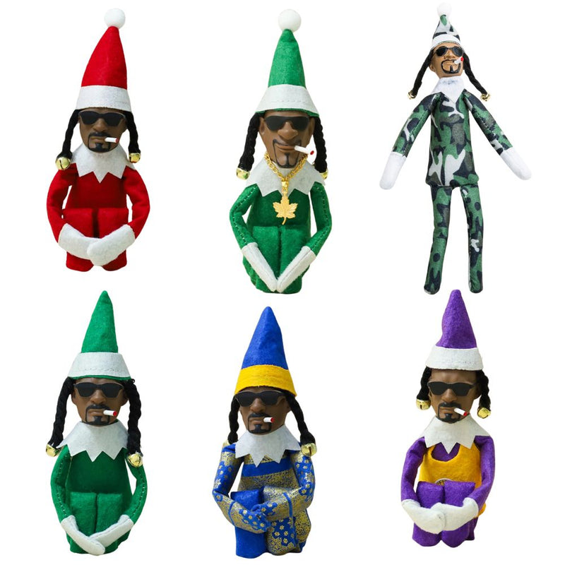 ANYDECO  Christmas Elf Doll Hip Hop Style Handcrafted Unique Ornament Holiday Decor