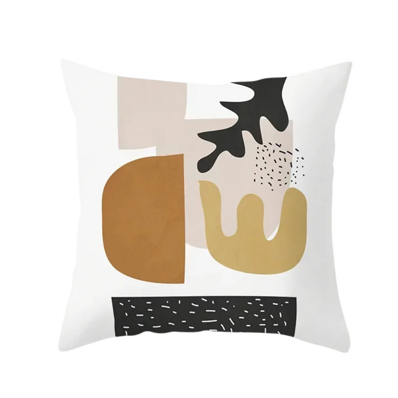 ANYHOUZ Pillowcase White Abstract Organic Form Cotton Polyester Cushion Cover