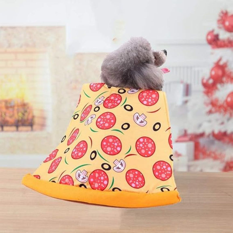 Anypet Pizza Dog Costume –Yellow Orange Holiday Outfit & Fun Accessories