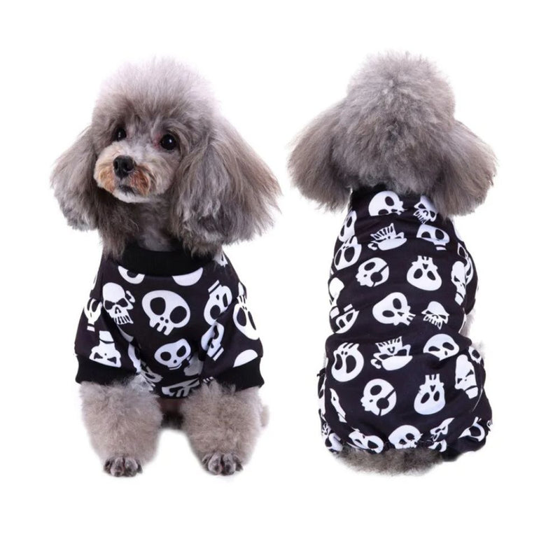 Anypet Dog Costume – Halloween Skull Dog Holiday Outfit & Fun Accessories