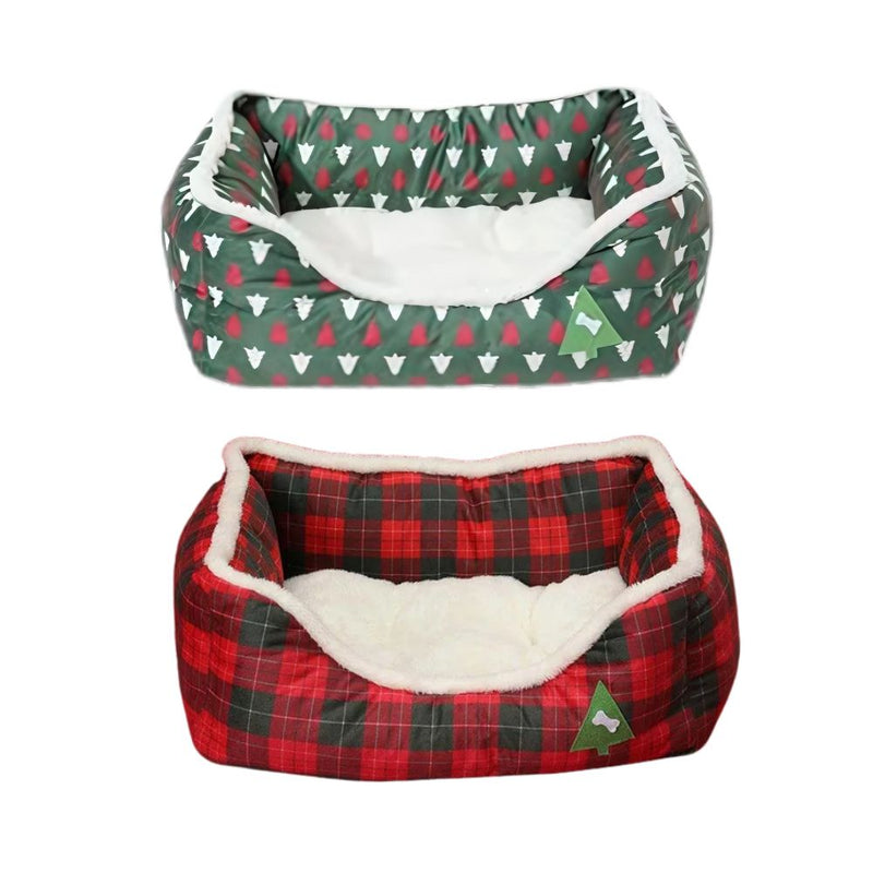 Anypet Christmas Pet Bed – Waterproof Sofa with Soft Cotton & Removable Cushion