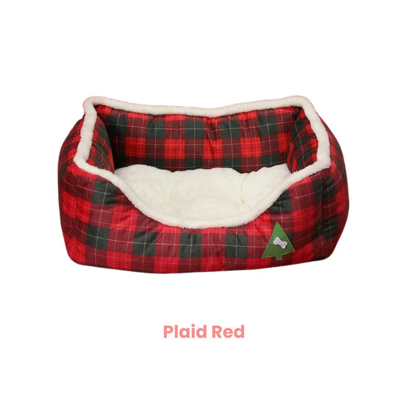 Anypet Christmas Pet Bed – Waterproof Sofa with Soft Cotton & Removable Cushion