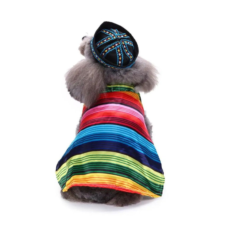Anypet Dog Costume – Colorful stripes Holiday Outfit & Fun Accessories