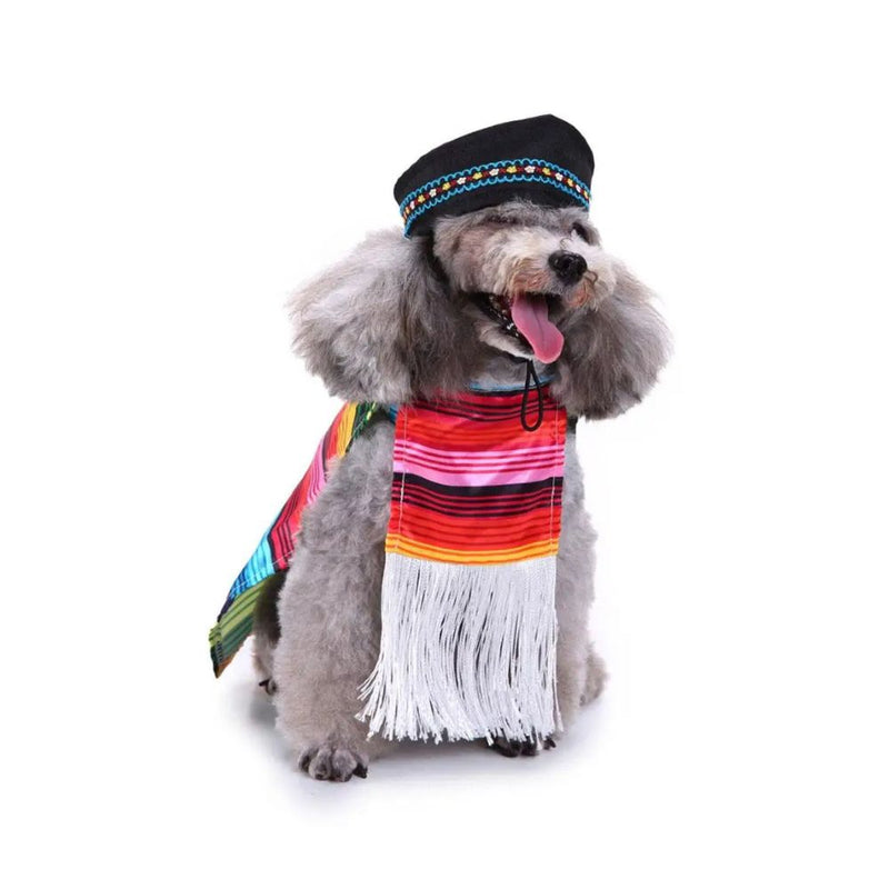 Anypet Dog Costume – Colorful stripes Holiday Outfit & Fun Accessories
