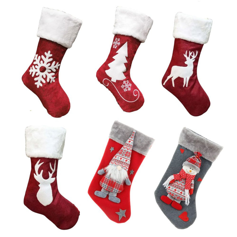 ANYDECO Christmas Stockings Hanging Socks Gift Candy Bag Decorations
