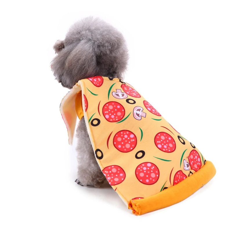 Anypet Pizza Dog Costume –Yellow Orange Holiday Outfit & Fun Accessories