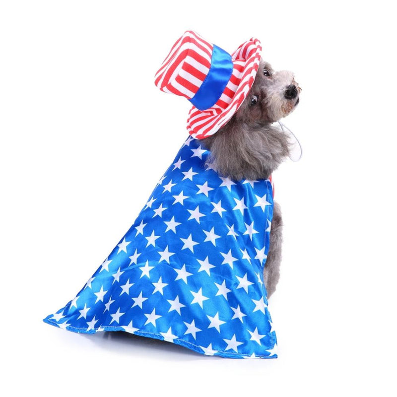 Anypet Dog Costume – American Flag Theme Holiday Outfit & Fun Accessories