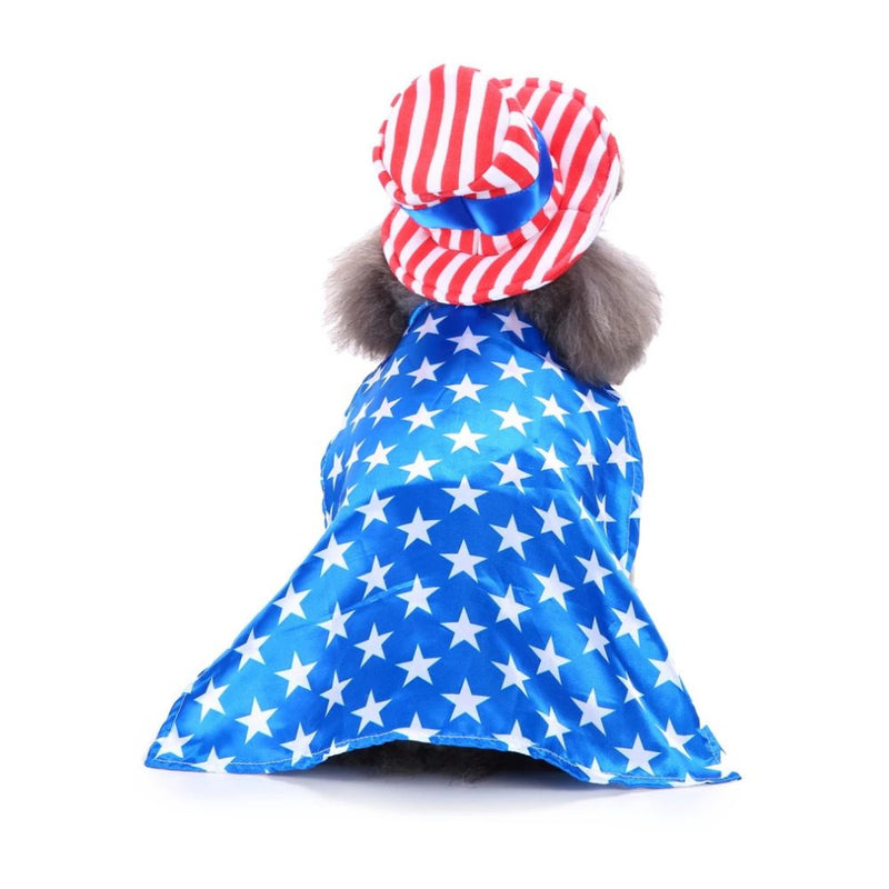 Anypet Dog Costume – American Flag Theme Holiday Outfit & Fun Accessories