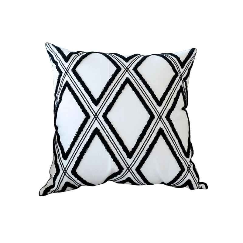 Anypillow Pillowcase Geometric Fringed Embroidered Decorative Cushion Cover