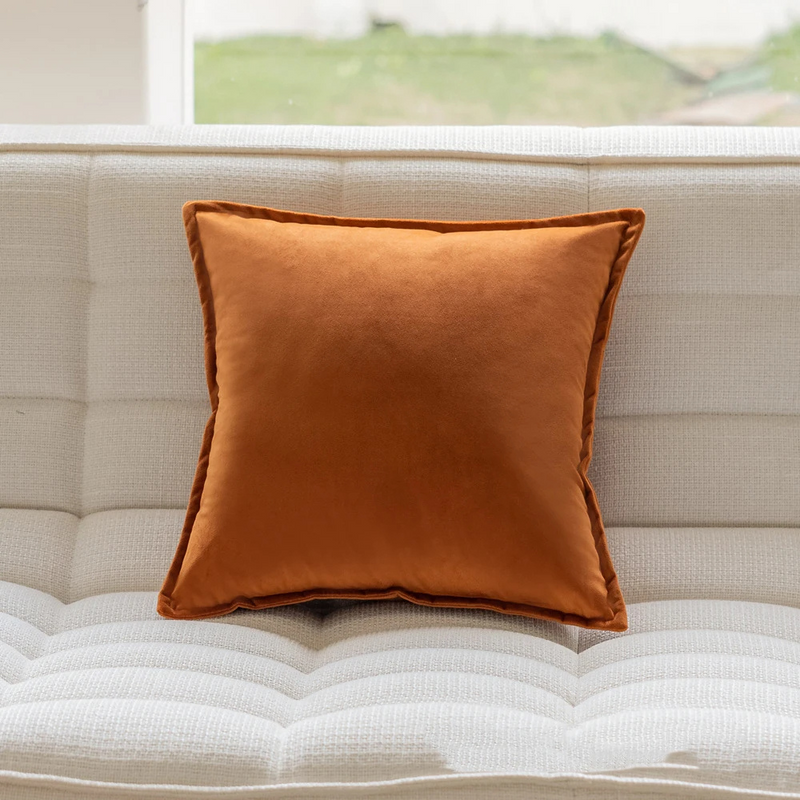 Anypillow Orange Plain Decorative Cushion Cover – Soft Throw Pillowcase for Sofa & Bed