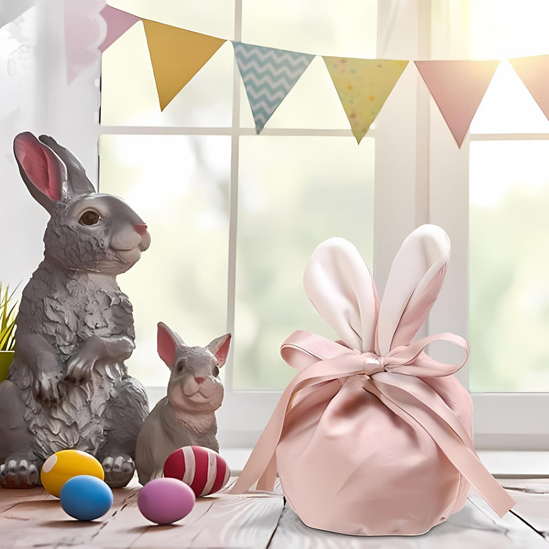 ANYPARTY Treat Bag Velvet Easter Bunny Ears Party Favors Storage