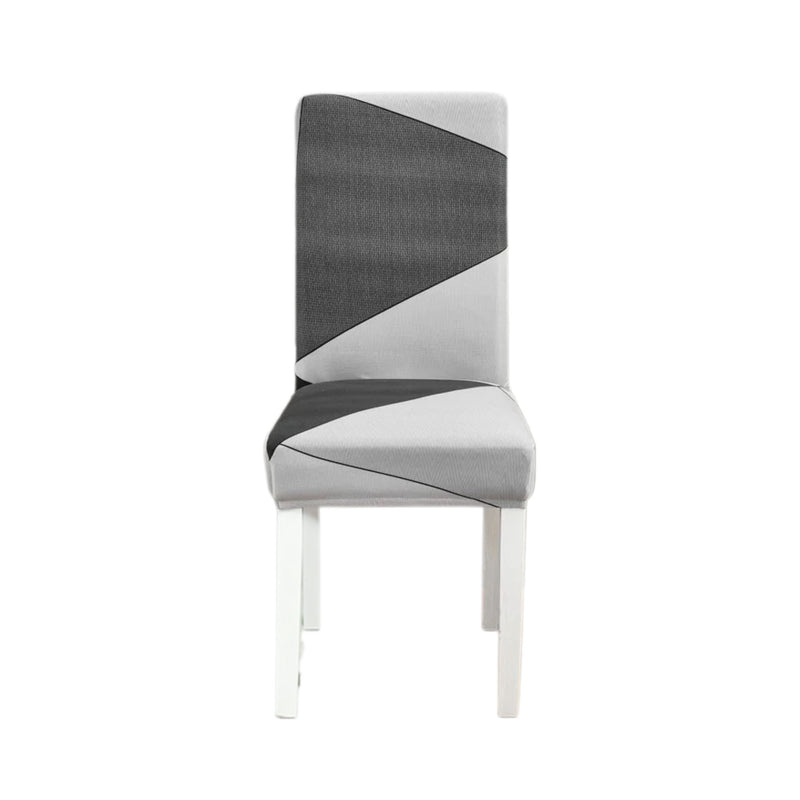 Anyseat Chair Cover Gray Geometric Elastic Slipcover Dining Decor