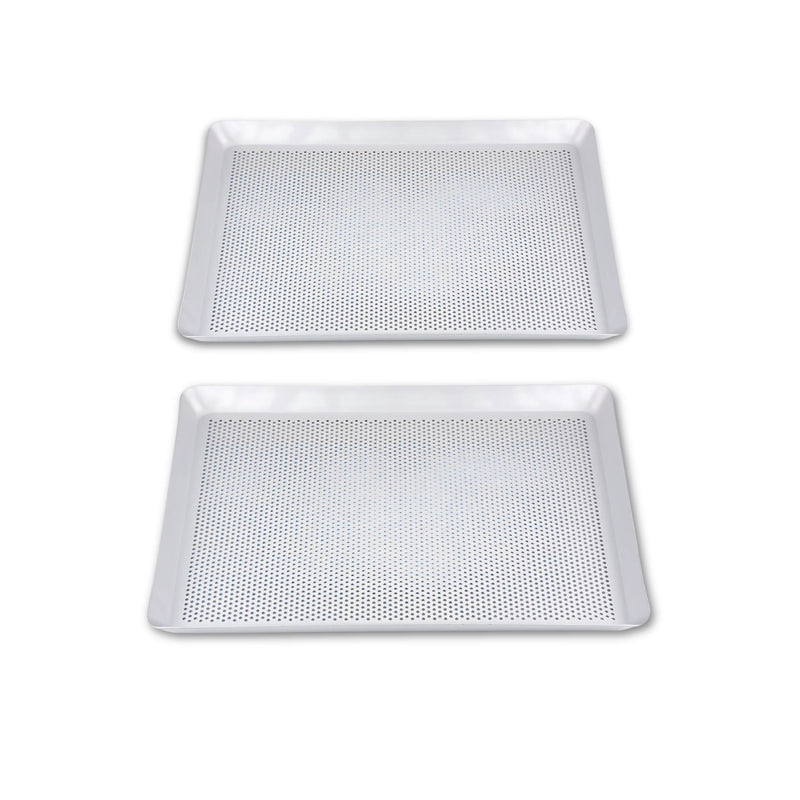 ANYGLEAM Baking Tray 2Pcs Rectangular Perforated Oven Pastry Sheet Pan With Hole