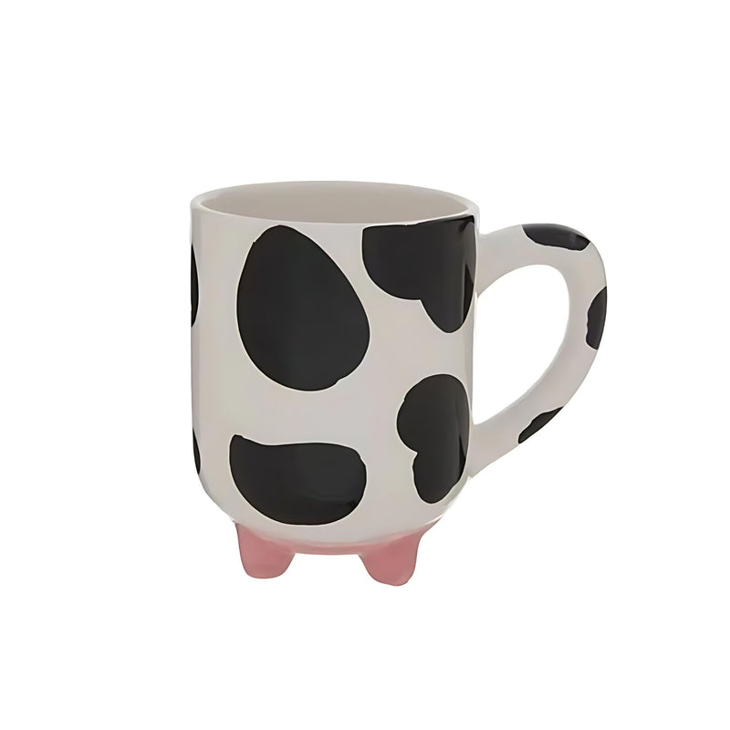 ANYGLEAM Coffee Mug Ceramic With Cow Print Hot Bevarages Drinkware