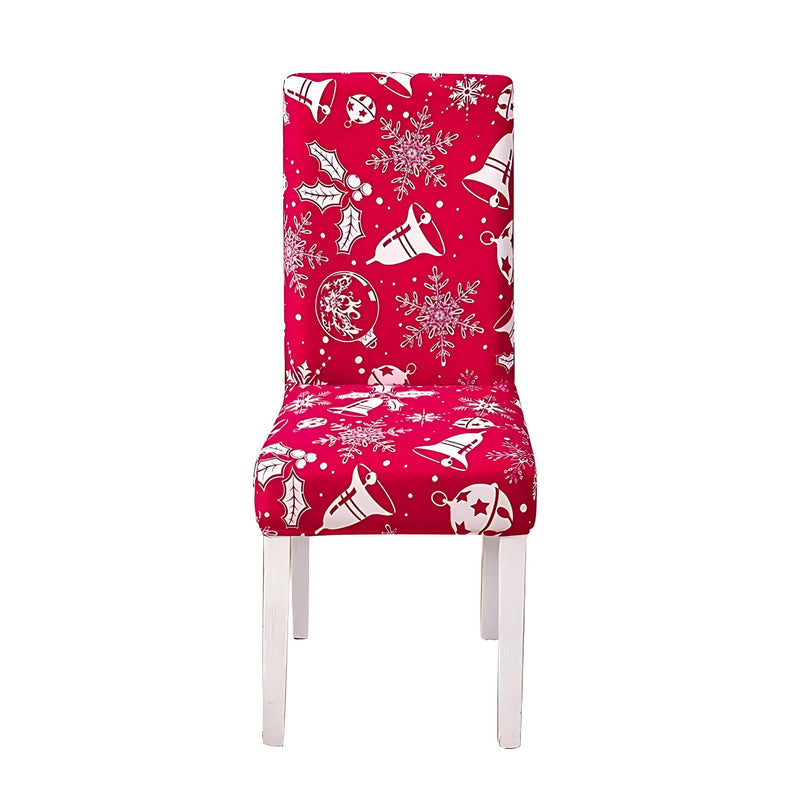 Anyseat Chair Cover Red Christmas Bell Design Stretchable Dining Slipcover